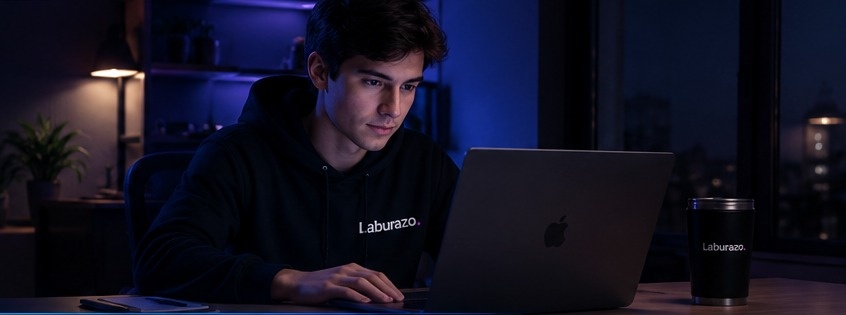 Persona trabajando con una notebook
